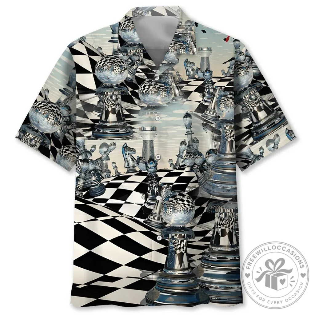 Liquid Chess Odyssey Board Game Hawaiian Shirt Liquid Chess Odyssey Board Game Hawaiian Shirt