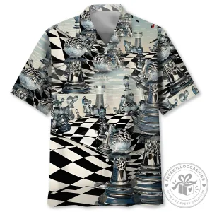 Liquid Chess Odyssey Board Game Hawaiian Shirt