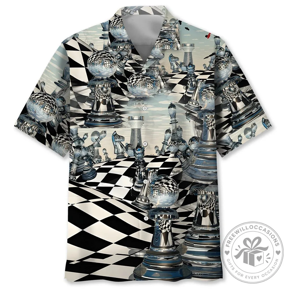 Liquid Chess Odyssey Board Game Hawaiian Shirt