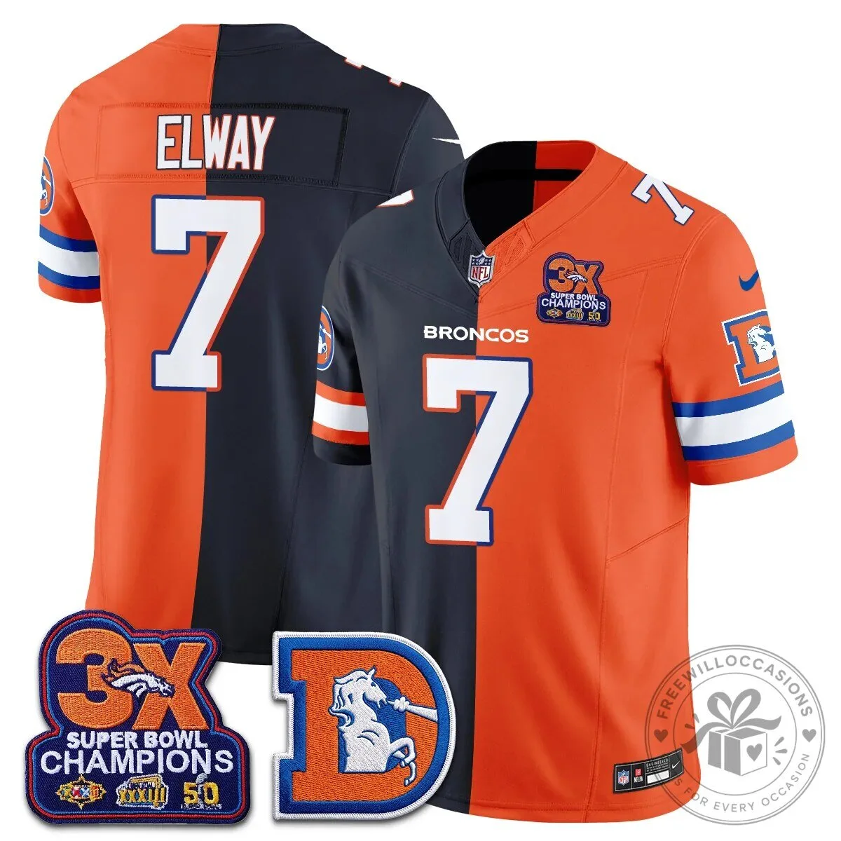 Denver Broncos Nix Number 10 Three Time Super Bowl Champions Football Jersey 52 Denver Broncos Nix Number 10 Three Time Super Bowl Champions Football Jersey