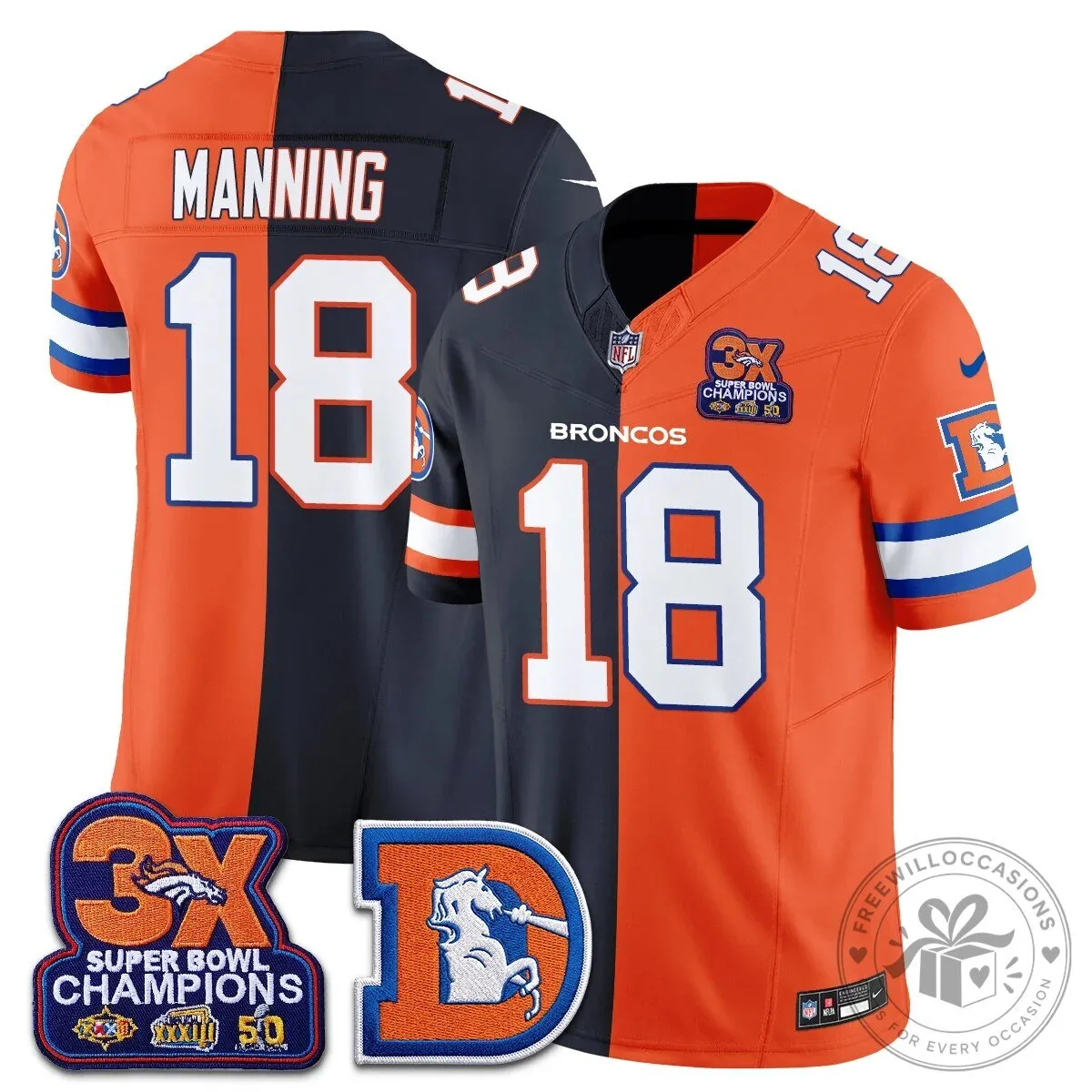 Denver Broncos Nix Number 10 Three Time Super Bowl Champions Football Jersey 53 Denver Broncos Nix Number 10 Three Time Super Bowl Champions Football Jersey