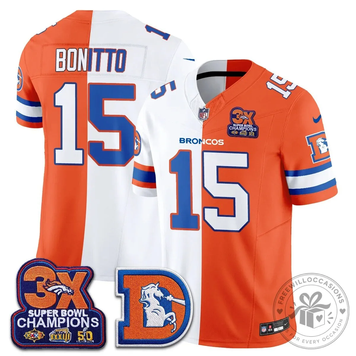 Denver Broncos Nix Number 10 Three Time Super Bowl Champions Football Jersey 61 Denver Broncos Nix Number 10 Three Time Super Bowl Champions Football Jersey