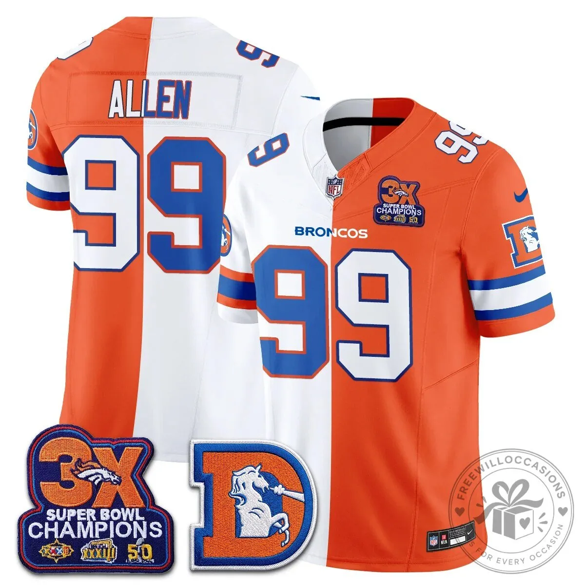 Denver Broncos Nix Number 10 Three Time Super Bowl Champions Football Jersey 62 Denver Broncos Nix Number 10 Three Time Super Bowl Champions Football Jersey