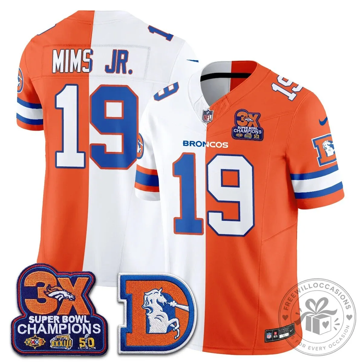 Denver Broncos Nix Number 10 Three Time Super Bowl Champions Football Jersey 63 Denver Broncos Nix Number 10 Three Time Super Bowl Champions Football Jersey