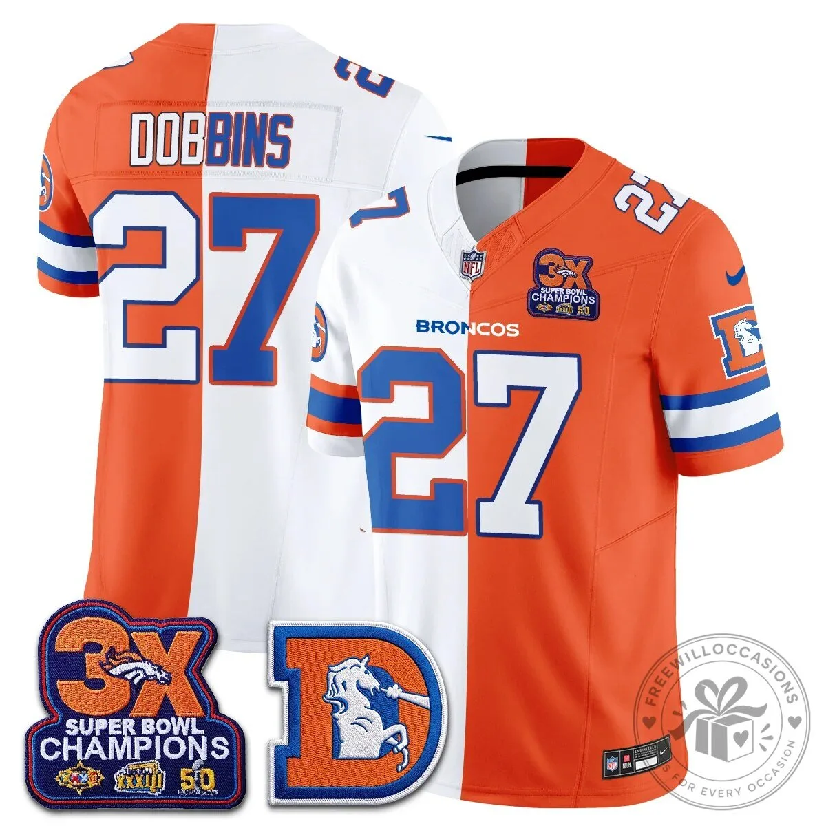 Denver Broncos Nix Number 10 Three Time Super Bowl Champions Football Jersey 64 Denver Broncos Nix Number 10 Three Time Super Bowl Champions Football Jersey