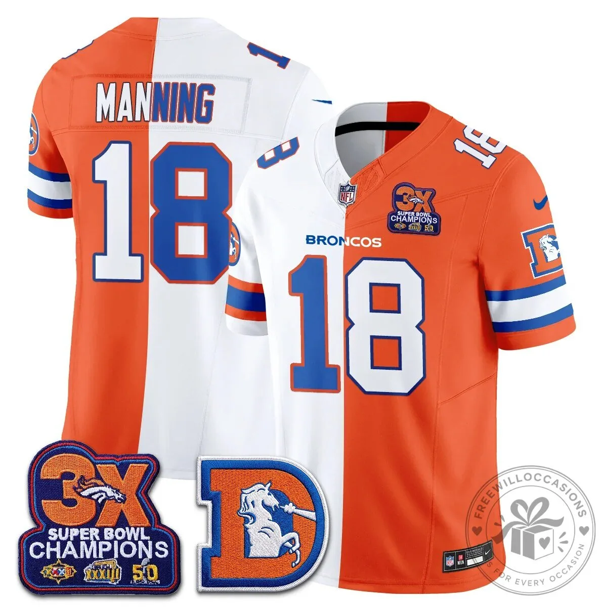 Denver Broncos Nix Number 10 Three Time Super Bowl Champions Football Jersey 66 Denver Broncos Nix Number 10 Three Time Super Bowl Champions Football Jersey