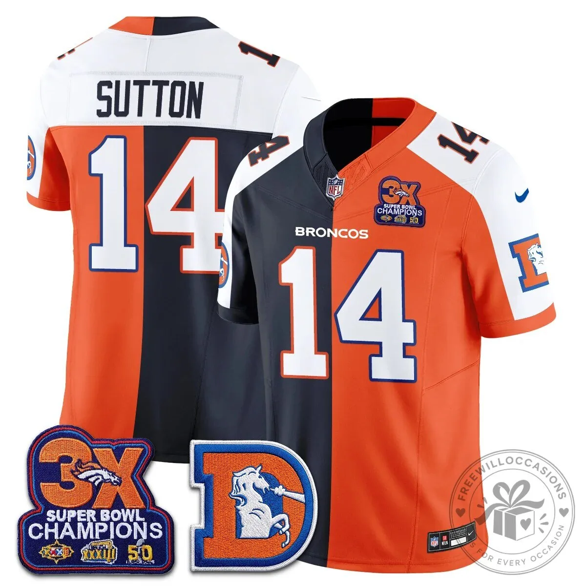 Denver Broncos Nix Number 10 Three Time Super Bowl Champions Football Jersey 71 Denver Broncos Nix Number 10 Three Time Super Bowl Champions Football Jersey