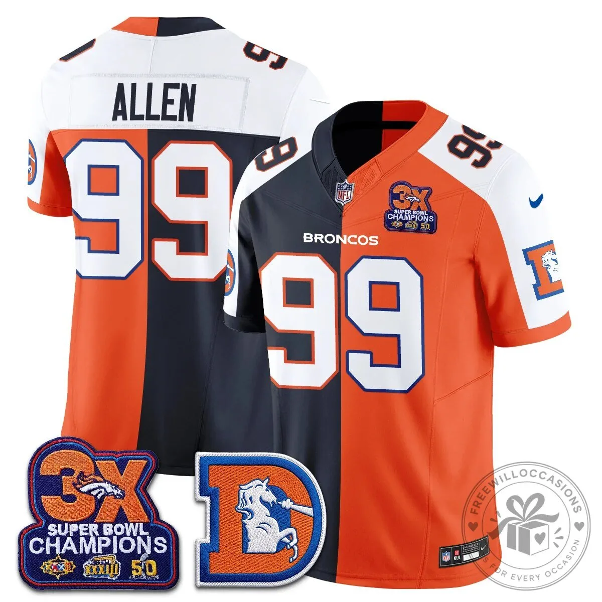 Denver Broncos Nix Number 10 Three Time Super Bowl Champions Football Jersey 74 Denver Broncos Nix Number 10 Three Time Super Bowl Champions Football Jersey