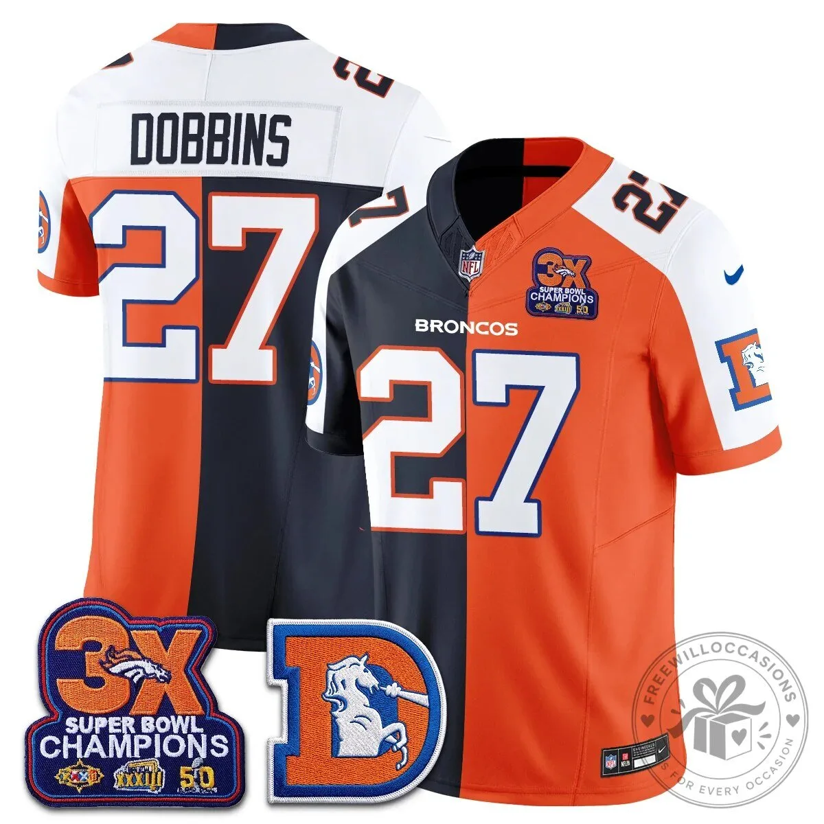 Denver Broncos Nix Number 10 Three Time Super Bowl Champions Football Jersey 76 Denver Broncos Nix Number 10 Three Time Super Bowl Champions Football Jersey