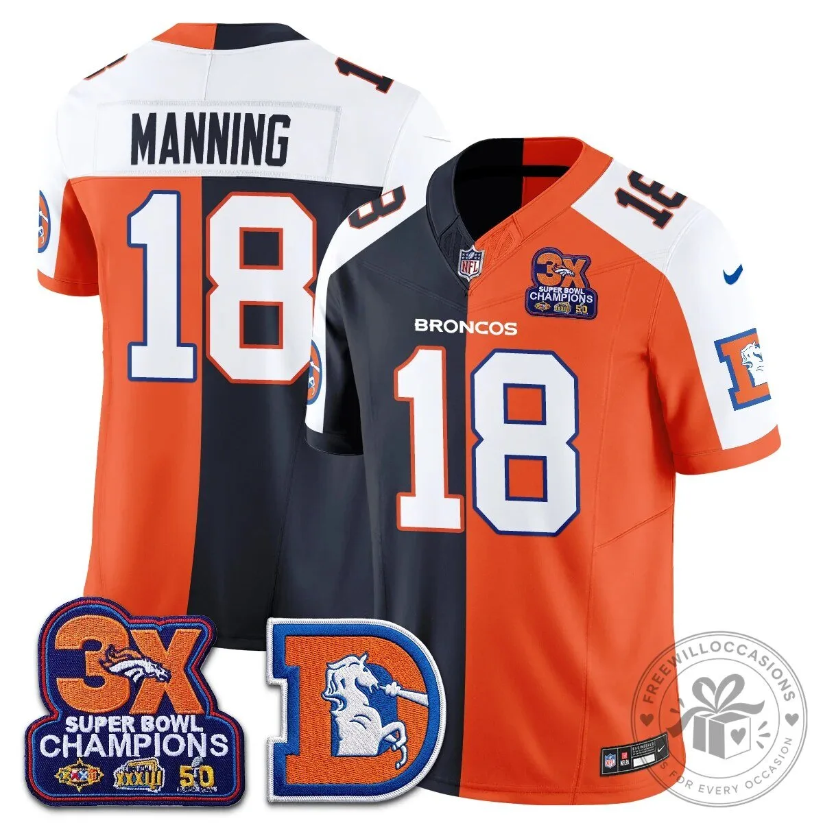 Denver Broncos Nix Number 10 Three Time Super Bowl Champions Football Jersey 78 Denver Broncos Nix Number 10 Three Time Super Bowl Champions Football Jersey