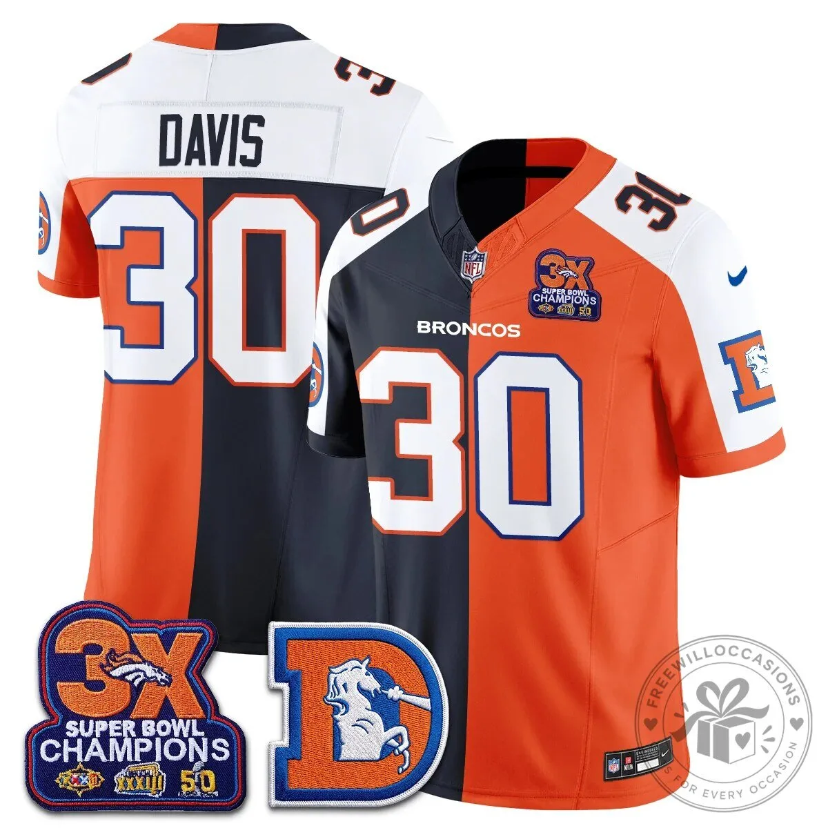 Denver Broncos Nix Number 10 Three Time Super Bowl Champions Football Jersey 79 Denver Broncos Nix Number 10 Three Time Super Bowl Champions Football Jersey