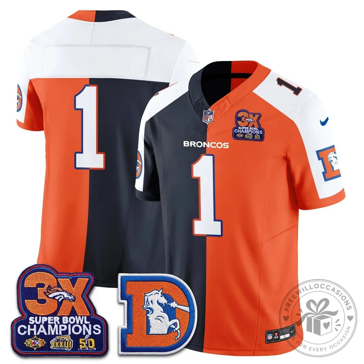 Denver Broncos Nix Number 10 Three Time Super Bowl Champions Football Jersey 81 Denver Broncos Nix Number 10 Three Time Super Bowl Champions Football Jersey