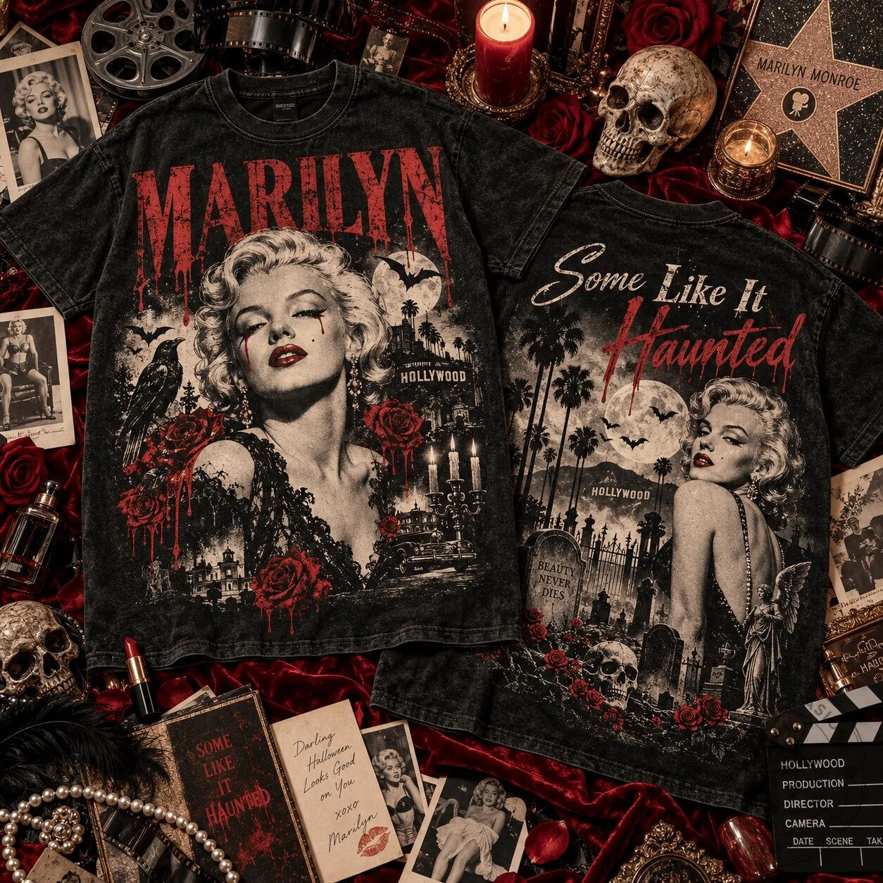 Marilyn Monroe Some Like It Haunted Halloween T-Shirt
