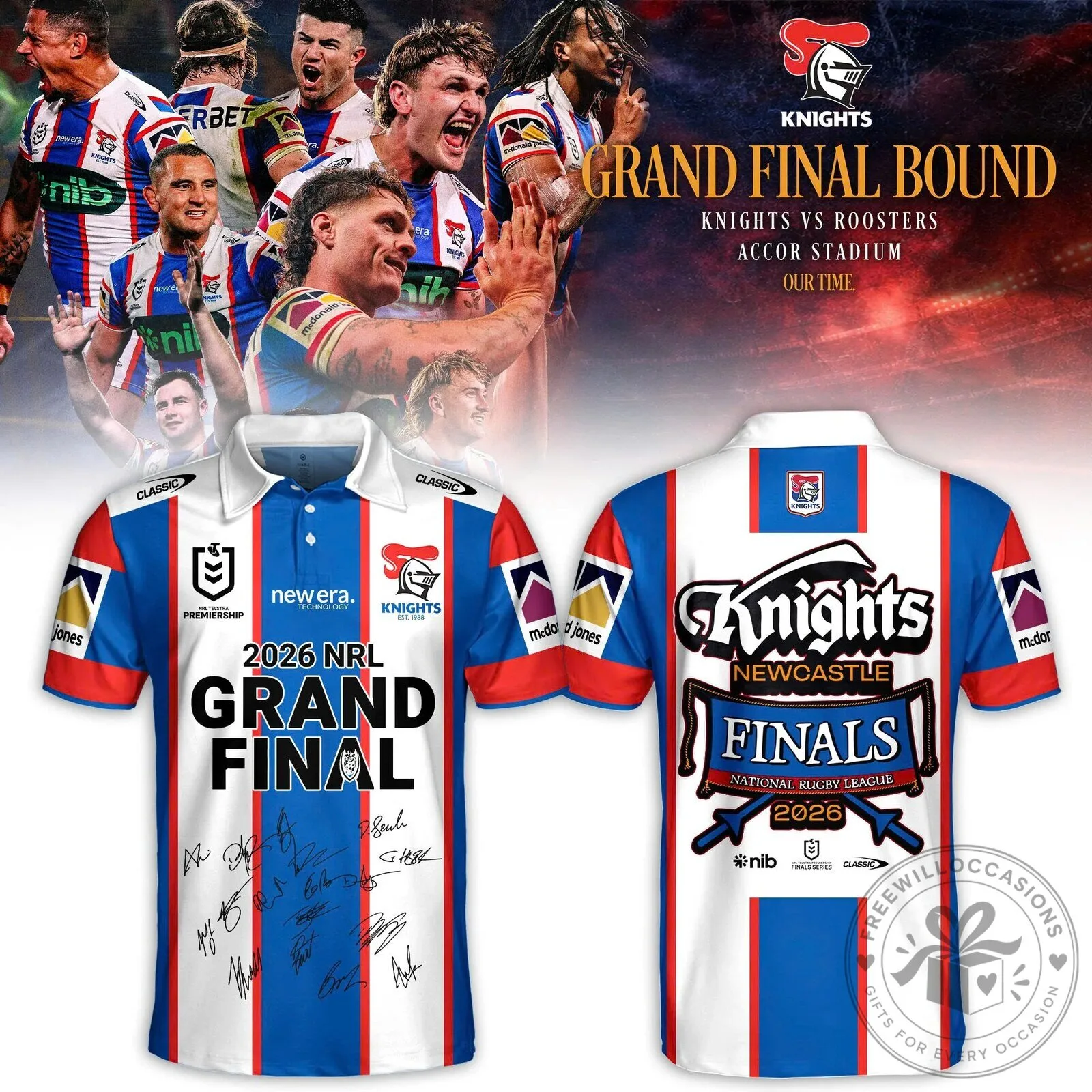 2026 Grand Final Polo Shirt for Newcastle Knights - National Rugby League Fan Gear