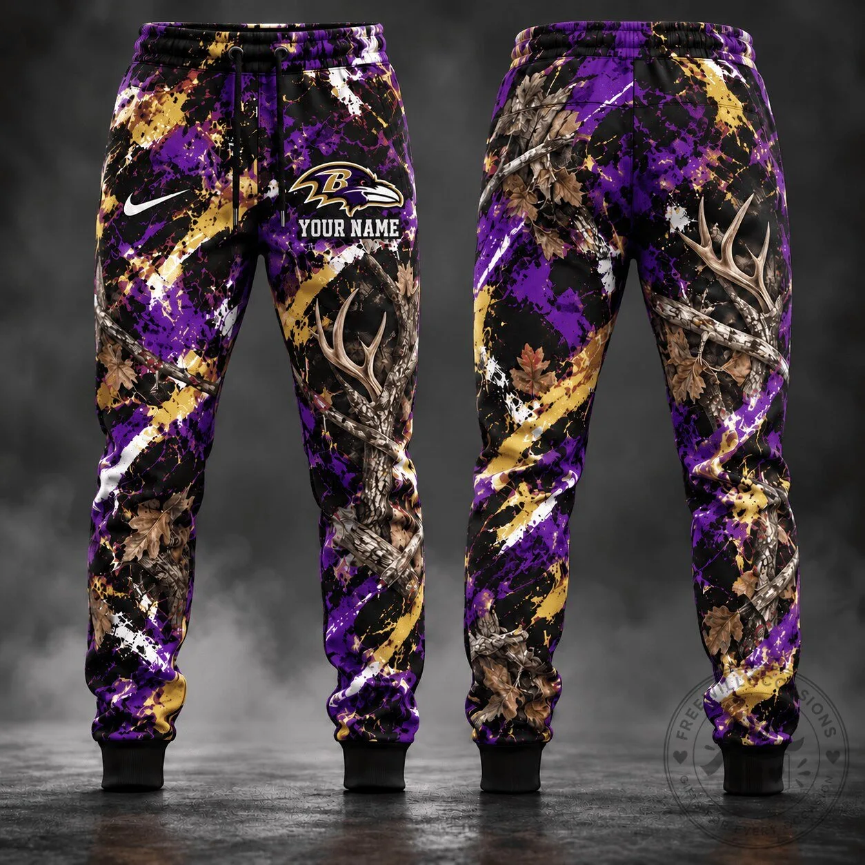 Baltimore Ravens Camouflage Hunting Style Personalized Pants