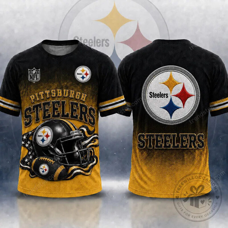 Pittsburgh Steelers Football Team Black and Gold Fan T-Shirt