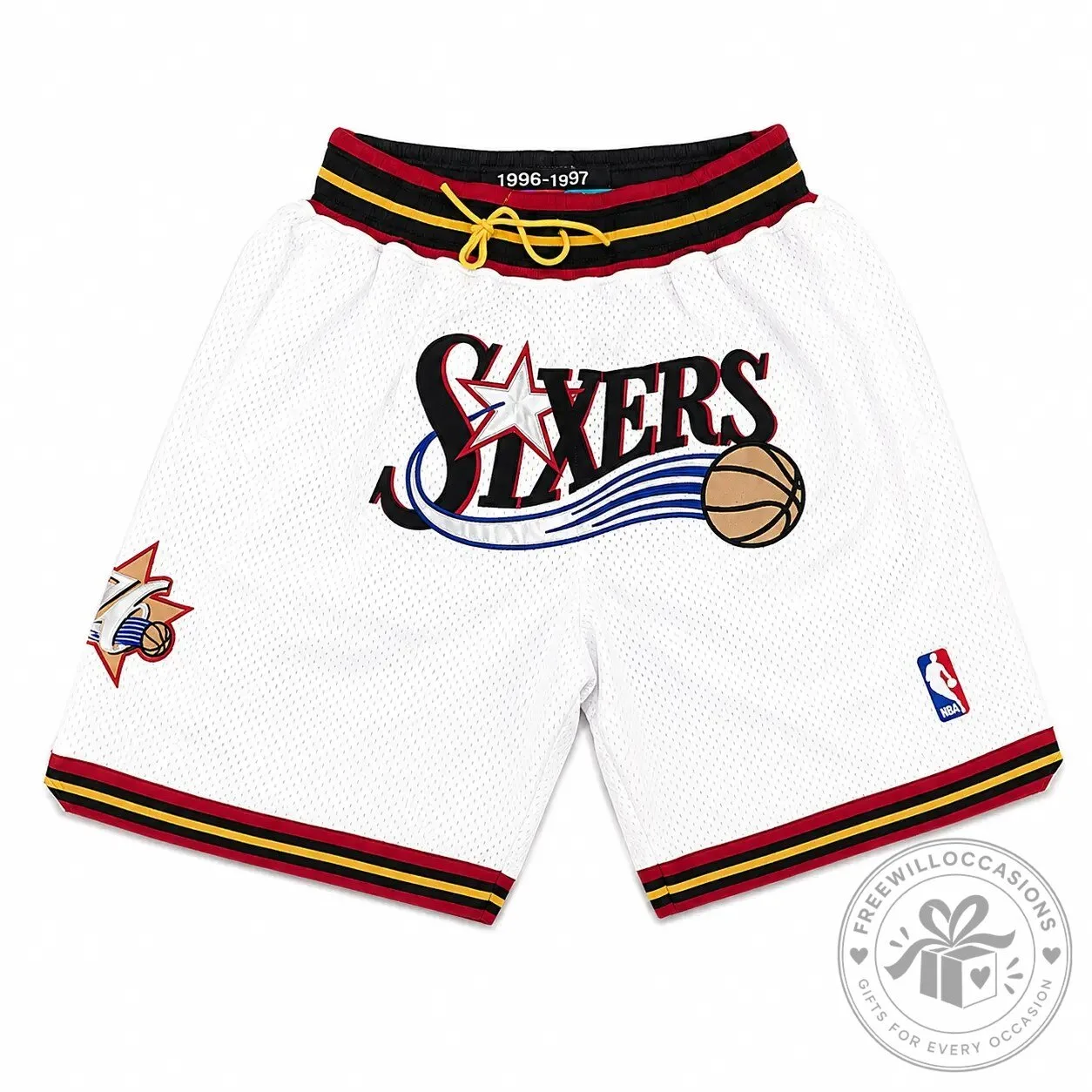 Vintage Philadelphia 76ers 1996-1997 Basketball Shorts