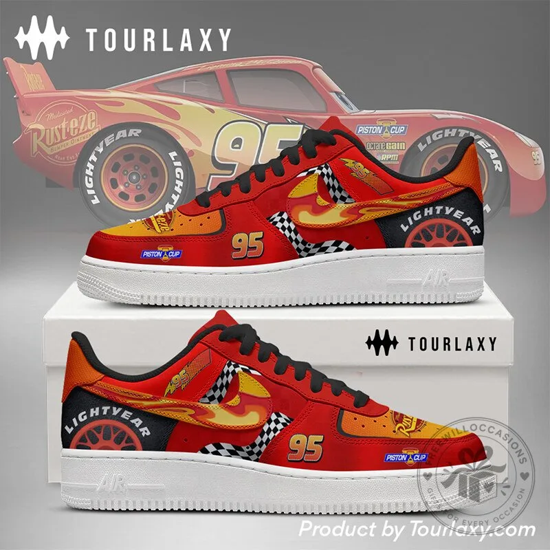 Lightning McQueen Disney Pixar Cars Custom Air Force One Shoes