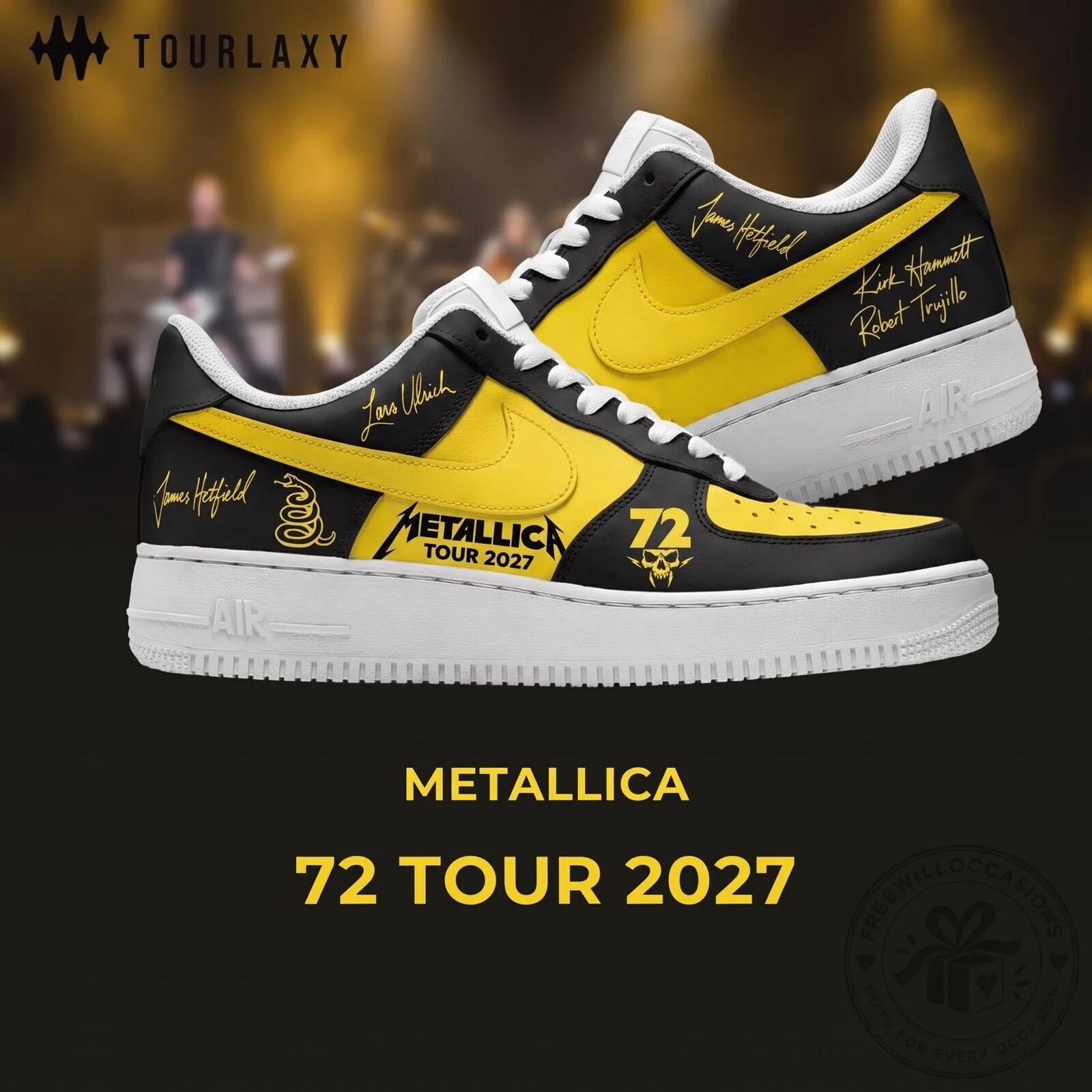 Metallica M72 Tour 2027 Band Autograph Low Top Sneakers