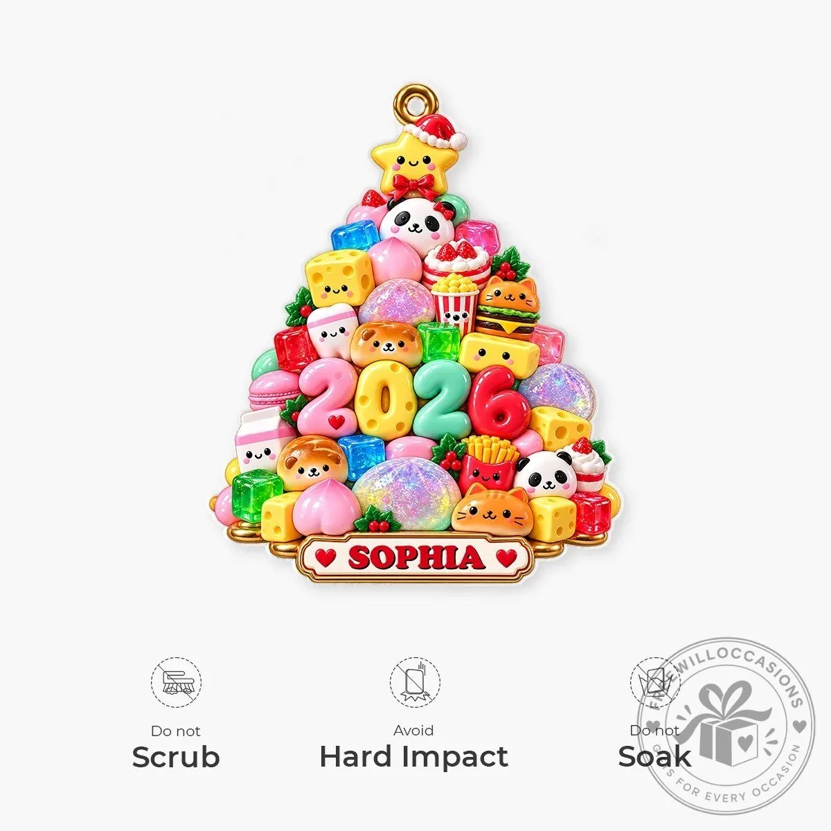 Personalized Sweet Treats Animal Tree Christmas Ornament with Name and Year 14 Personalized Sweet Treats Animal Tree Christmas Ornament with Name and Year