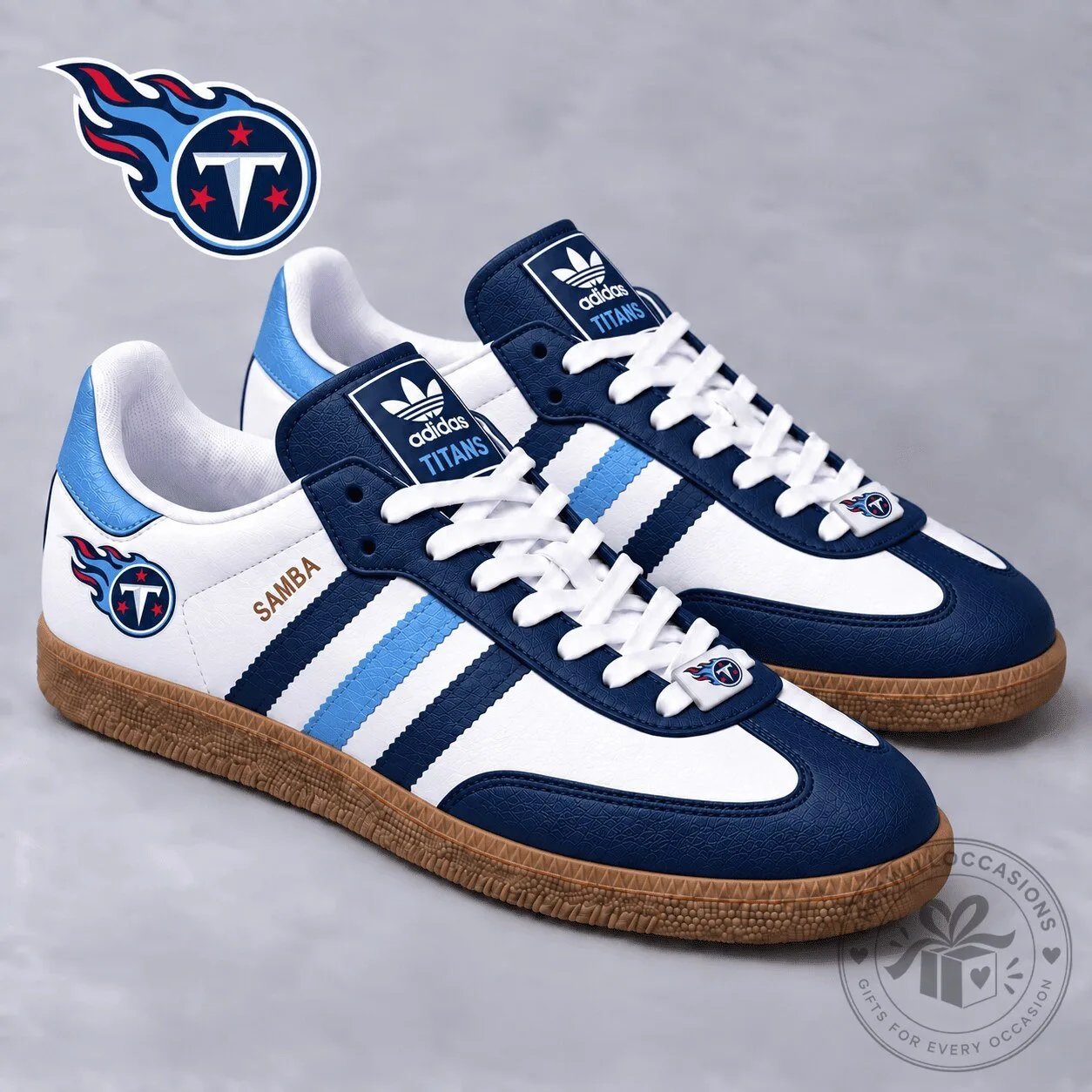Tennessee Titans National Football League Team Samba Style Athletic Shoes
