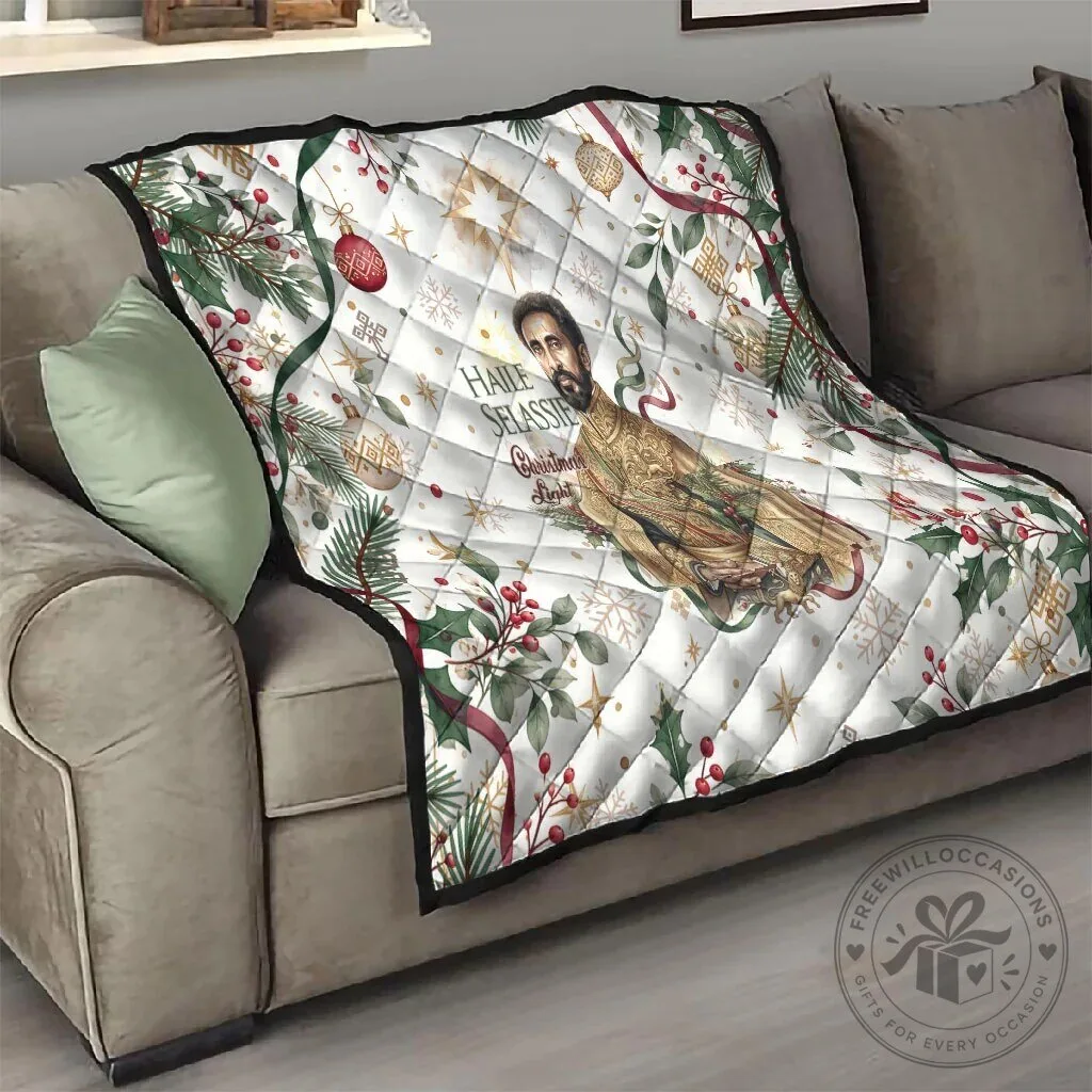 Haile Selassie Christmas Light Royal Ethiopian Orthodox Vintage Style Quilt 8 Haile Selassie Christmas Light Royal Ethiopian Orthodox Vintage Style Quilt