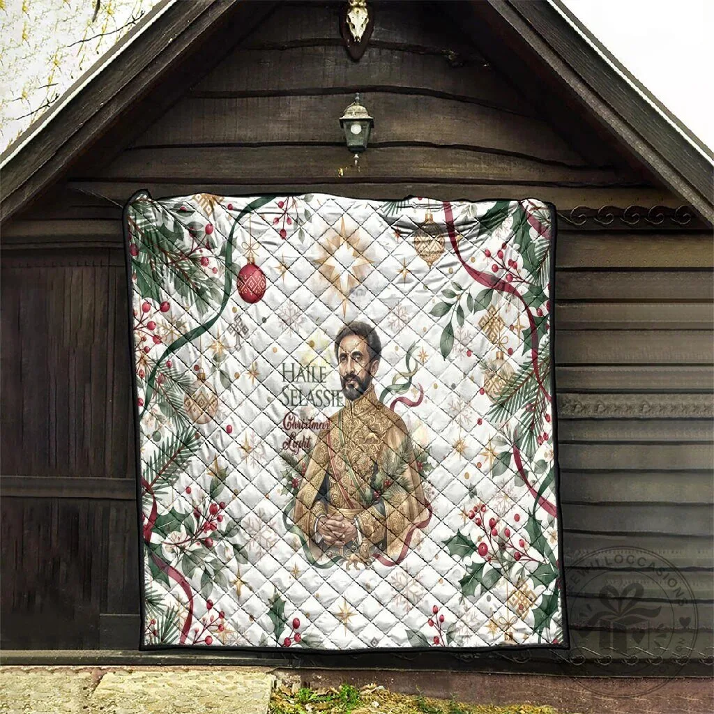 Haile Selassie Christmas Light Royal Ethiopian Orthodox Vintage Style Quilt 11 Haile Selassie Christmas Light Royal Ethiopian Orthodox Vintage Style Quilt