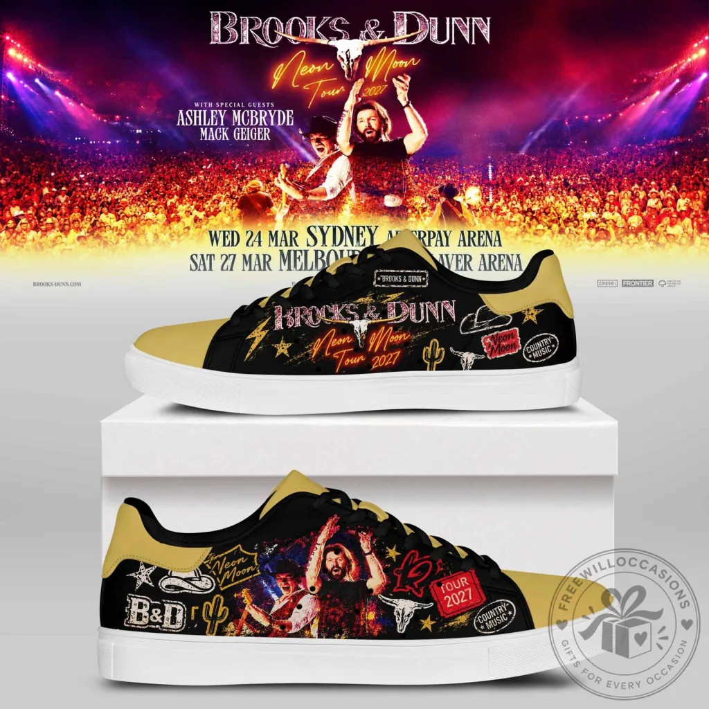 Brooks & Dunn Neon Moon Tour 2027 Country Music Fan Shoes Brooks & Dunn Neon Moon Tour 2027 Country Music Fan Shoes