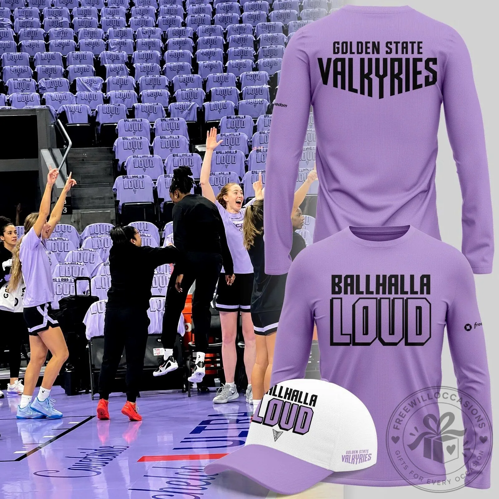 Golden State Valkyries Ballhalla Loud Long Sleeve T-Shirt
