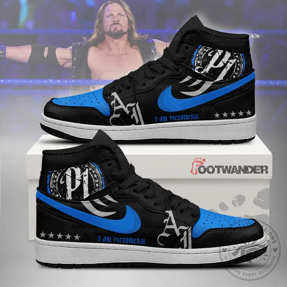 AJ Styles I Am Phenomenal WWE Professional Wrestler High Top Sneakers