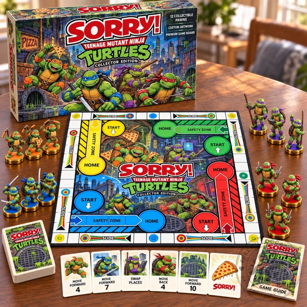 Teenage Mutant Ninja Turtles Sorry! Collector Edition Board Game Teenage Mutant Ninja Turtles Sorry! Collector Edition Board Game
