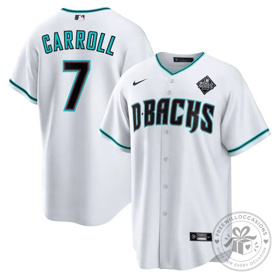 Corbin Carroll Baseball Jersey for 2023 World Series – Arizona Diamondbacks
