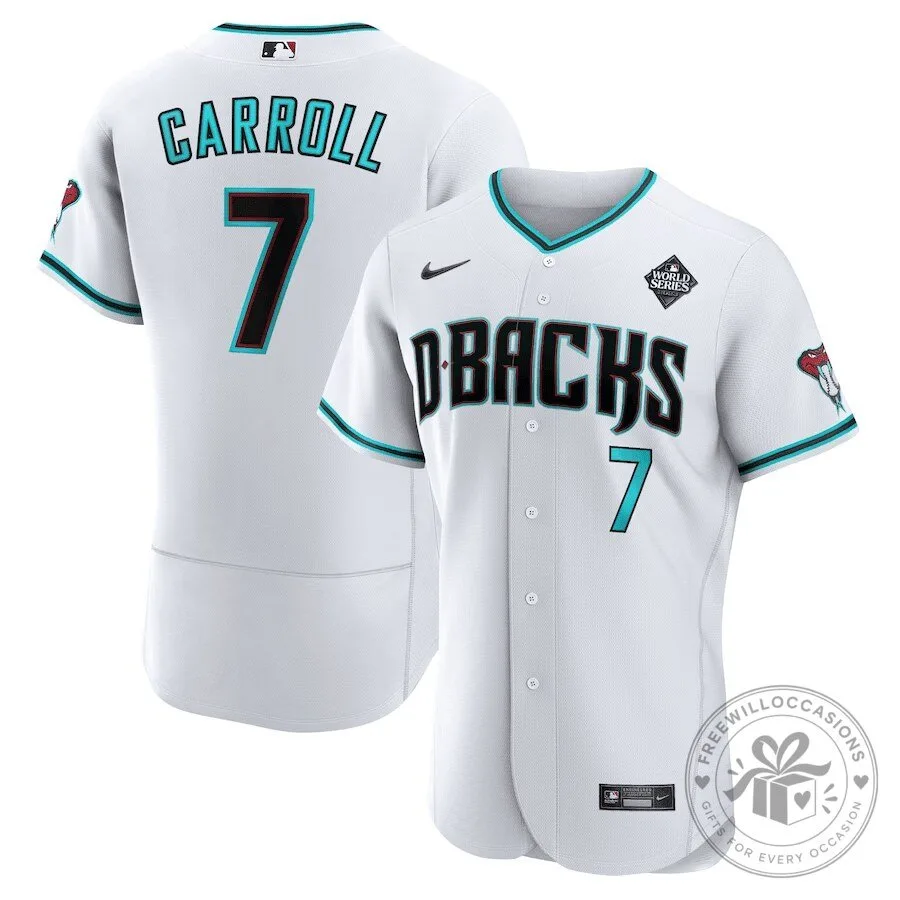 Corbin Carroll Baseball Jersey for 2023 World Series - Arizona Diamondbacks 7 Corbin Carroll Baseball Jersey for 2023 World Series - Arizona Diamondbacks