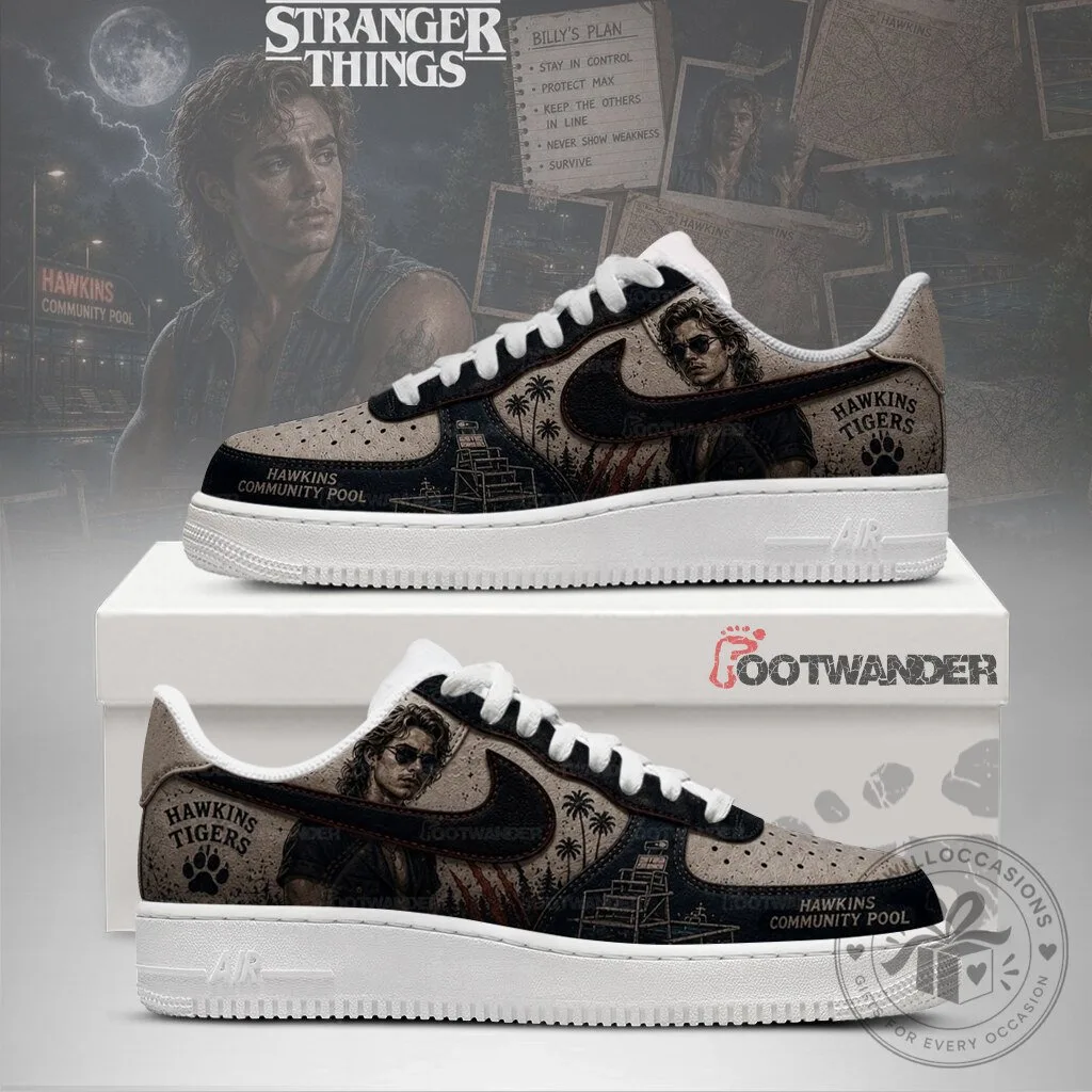 Stranger Things Billy Hargrove Hawkins Tigers Custom Sneakers Shoes