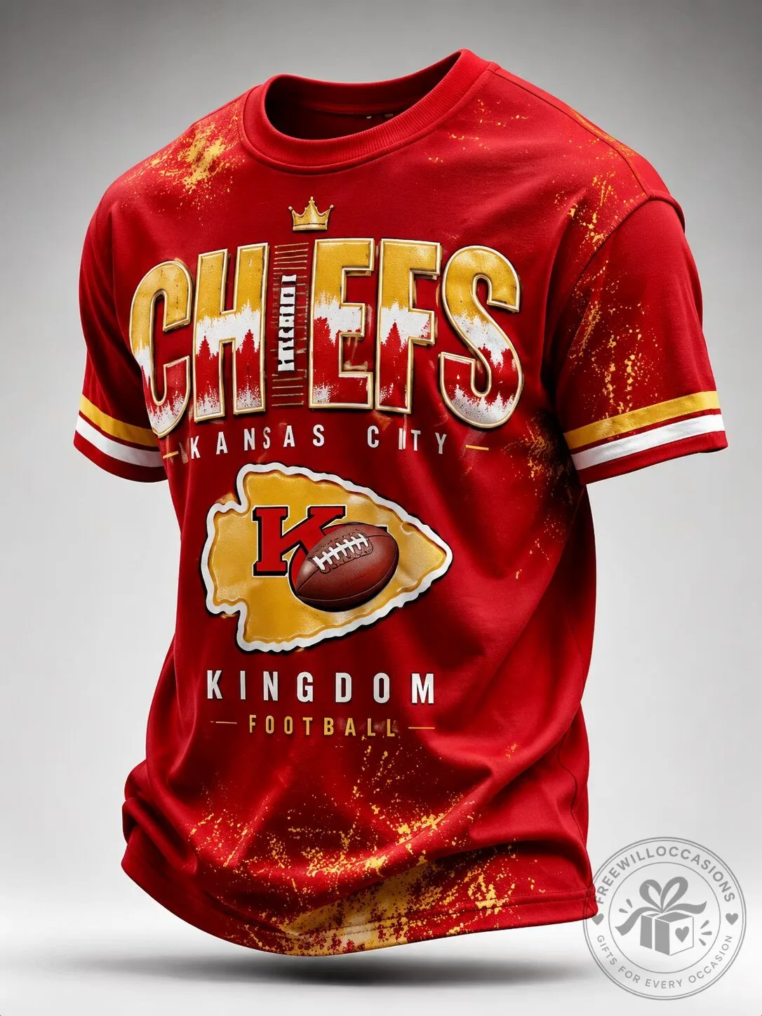 Kansas City Chiefs Kingdom Football Team Red Short-Sleeve T-Shirt