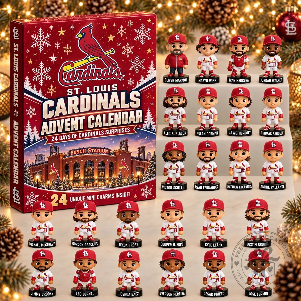 St. Louis Cardinals Baseball Team 24 Day Advent Calendar