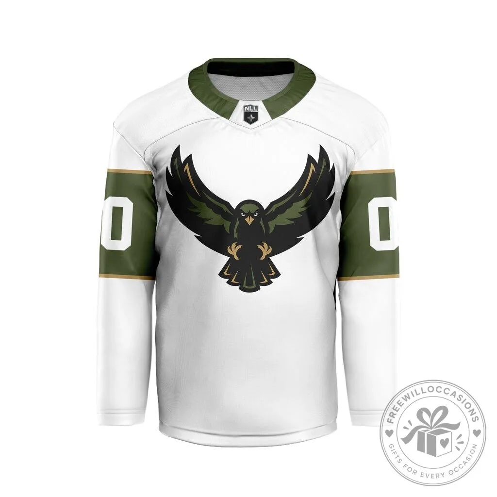 Rochester Knighthawks National Lacrosse League White Personalized Hockey Jersey