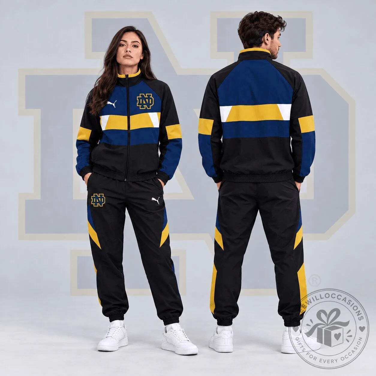 Notre Dame Fighting Irish Colorblock Performance Tracksuit Jacket