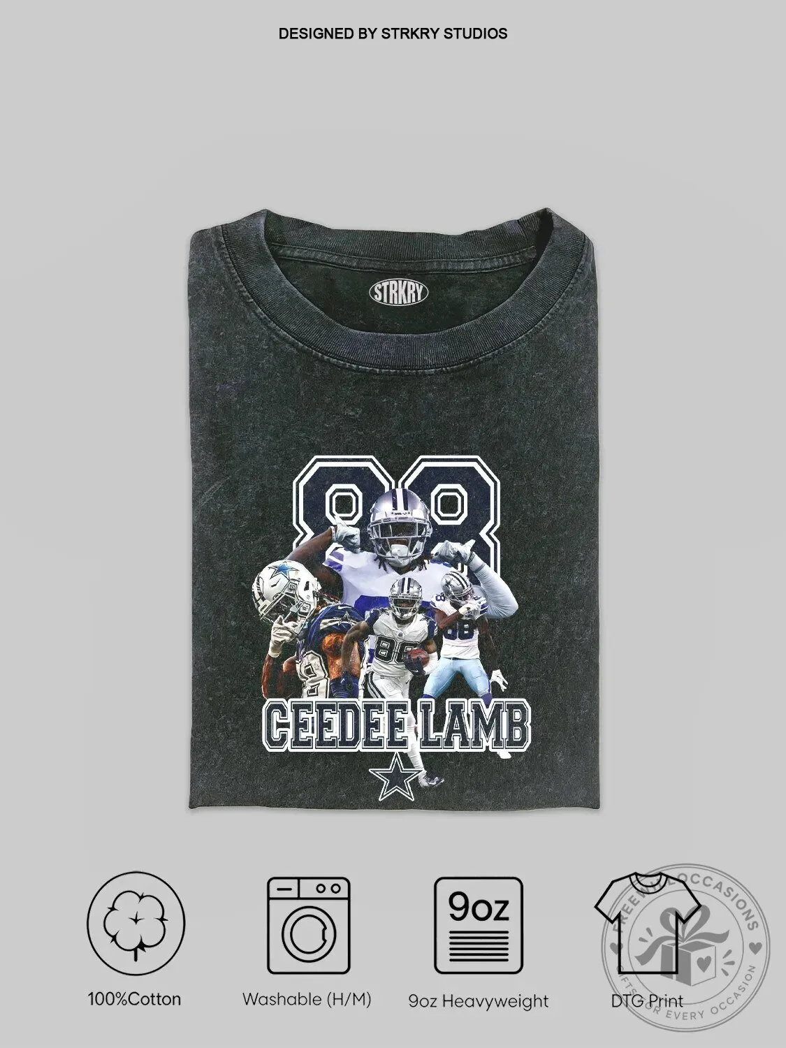 CeeDee Lamb Dallas Cowboys Football Player Vintage Washed T-Shirt 2 CeeDee Lamb Dallas Cowboys Football Player Vintage Washed T-Shirt