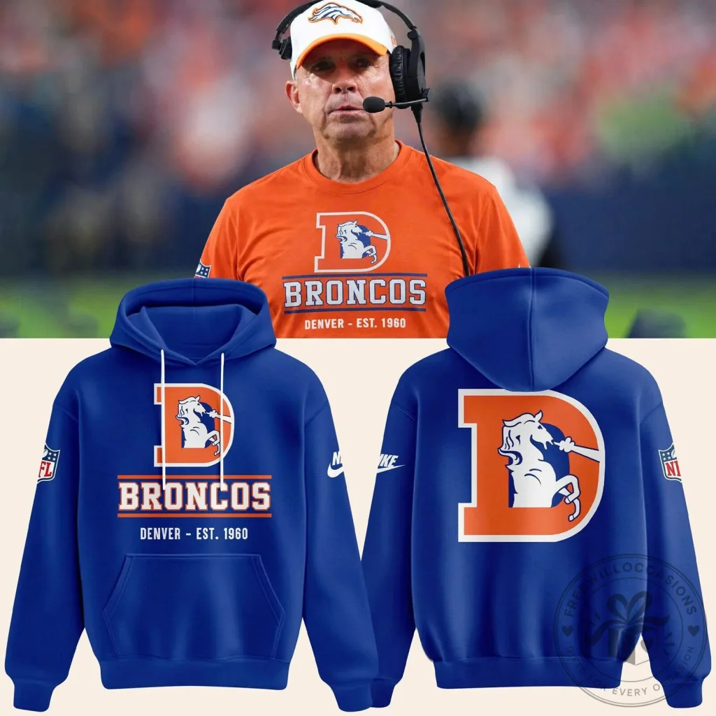 Denver Broncos Royal Blue Throwback Football Team Hoodie Denver Broncos Royal Blue Throwback Football Team Hoodie