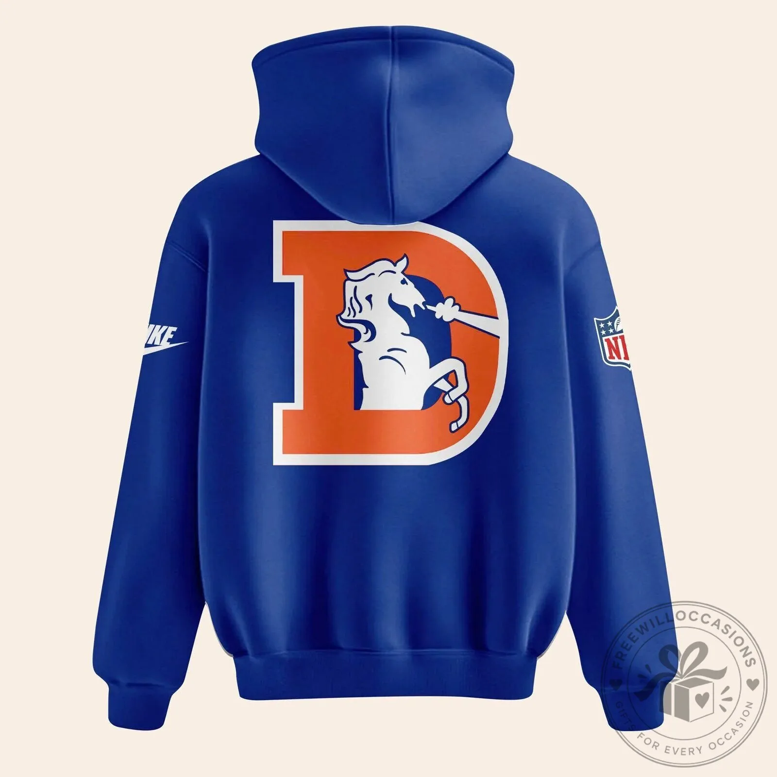 Denver Broncos Royal Blue Throwback Football Team Hoodie 12 Denver Broncos Royal Blue Throwback Football Team Hoodie
