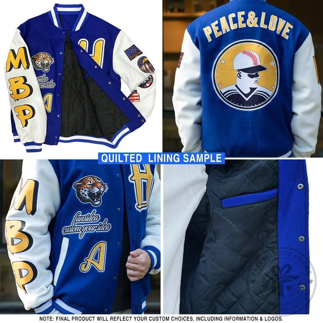 Western Cow Skull Horseshoe Bomber Full-Snap Varsity Letterman Jacket 12 Western Cow Skull Horseshoe Bomber Full-Snap Varsity Letterman Jacket
