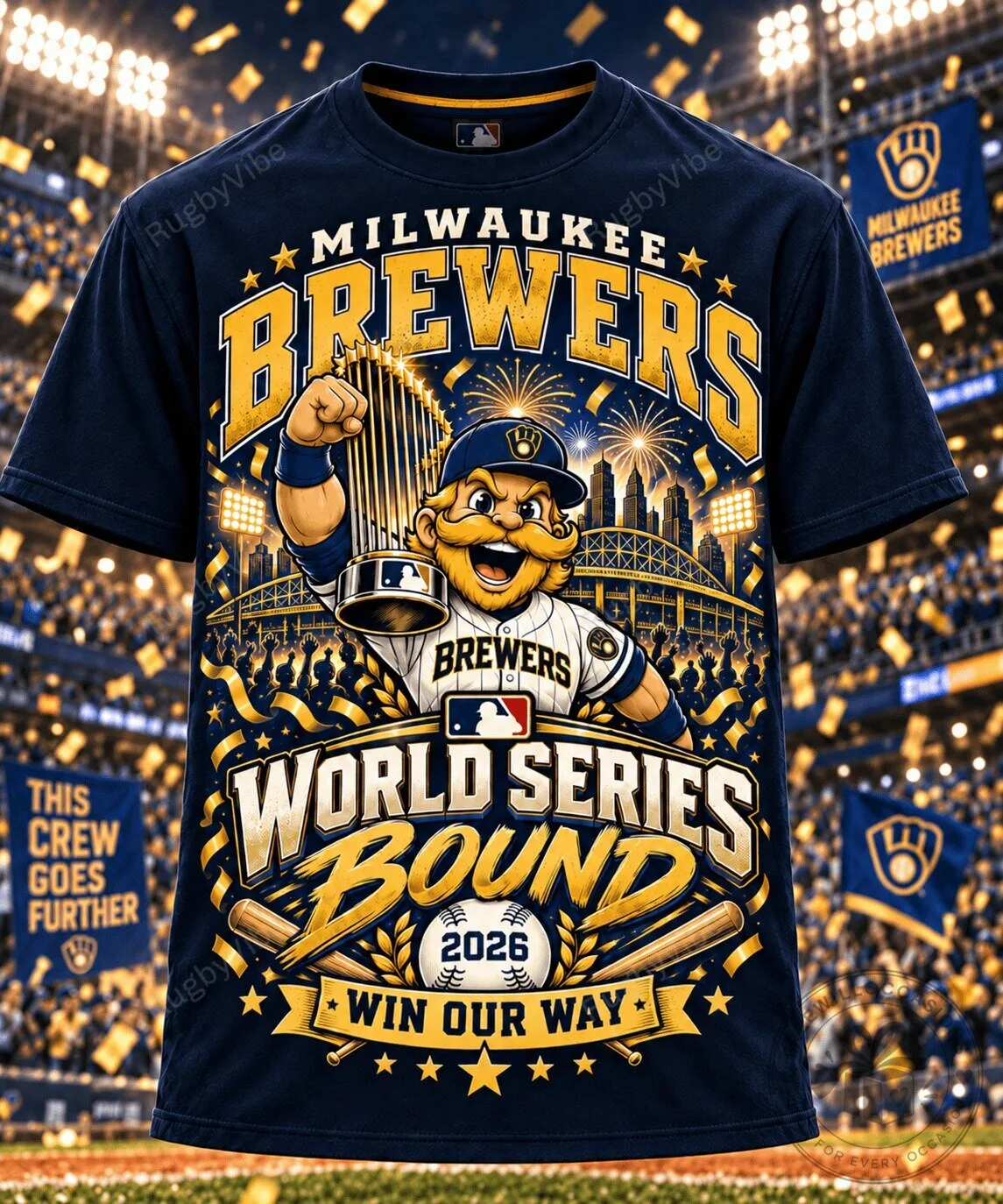 Milwaukee Brewers World Series Bound 2026 Baseball Championship T-Shirt