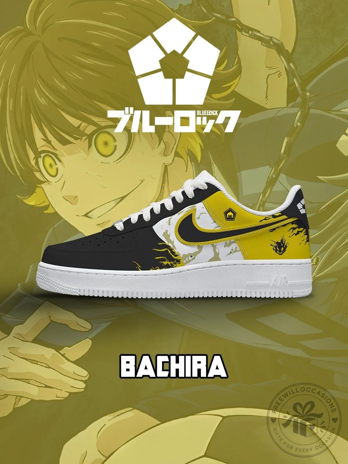 Blue Lock Meguru Bachira Anime Character Design Athletic Shoes