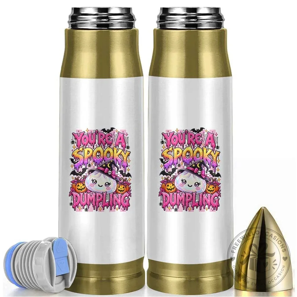 You're A Spooky Dumpling Halloween Kawaii Glitter Dim Sum Food Bullet Tumbler