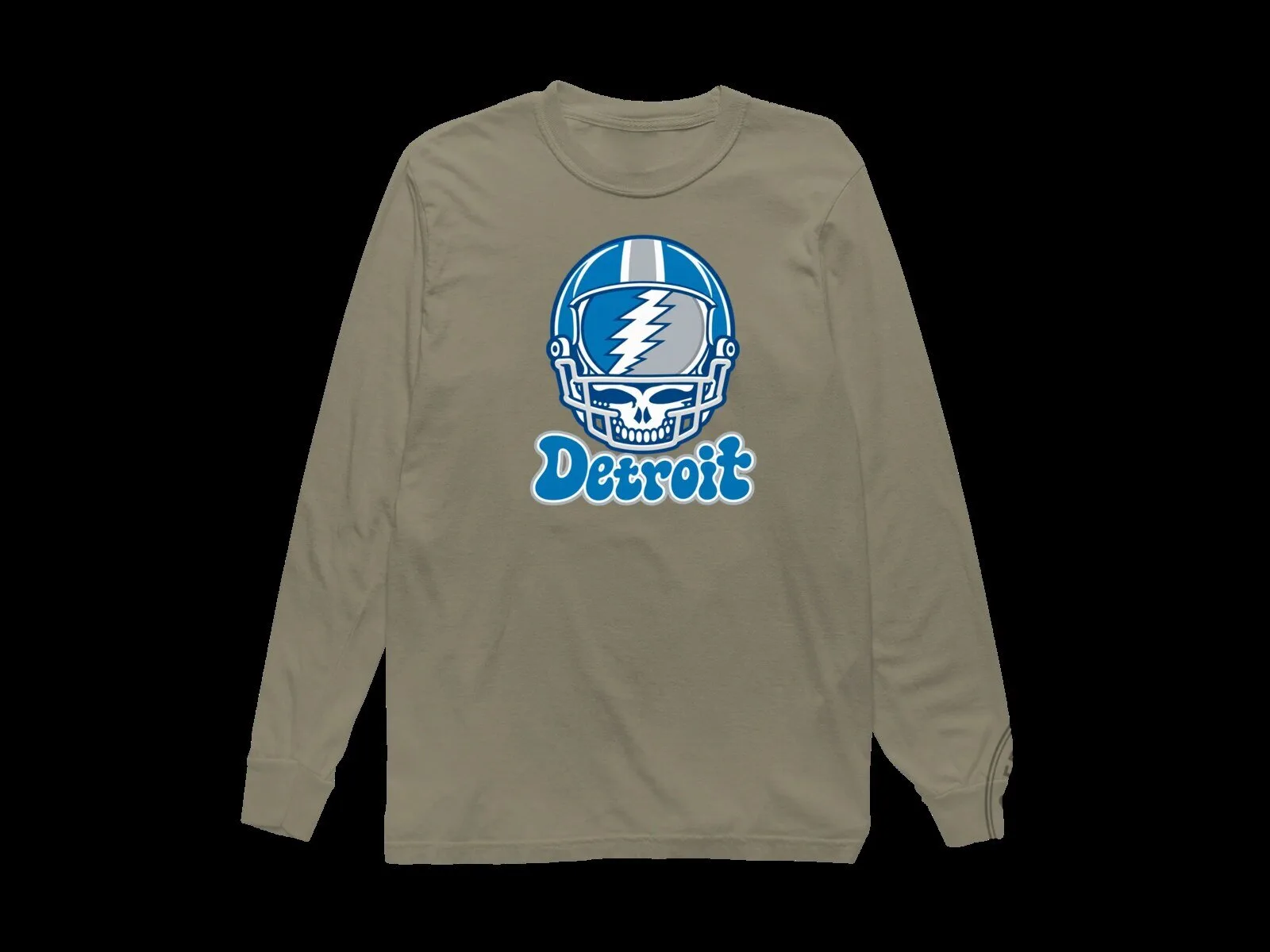 Detroit Lions Grateful Dead Steal Your Face Helmet Long-Sleeve T-Shirt