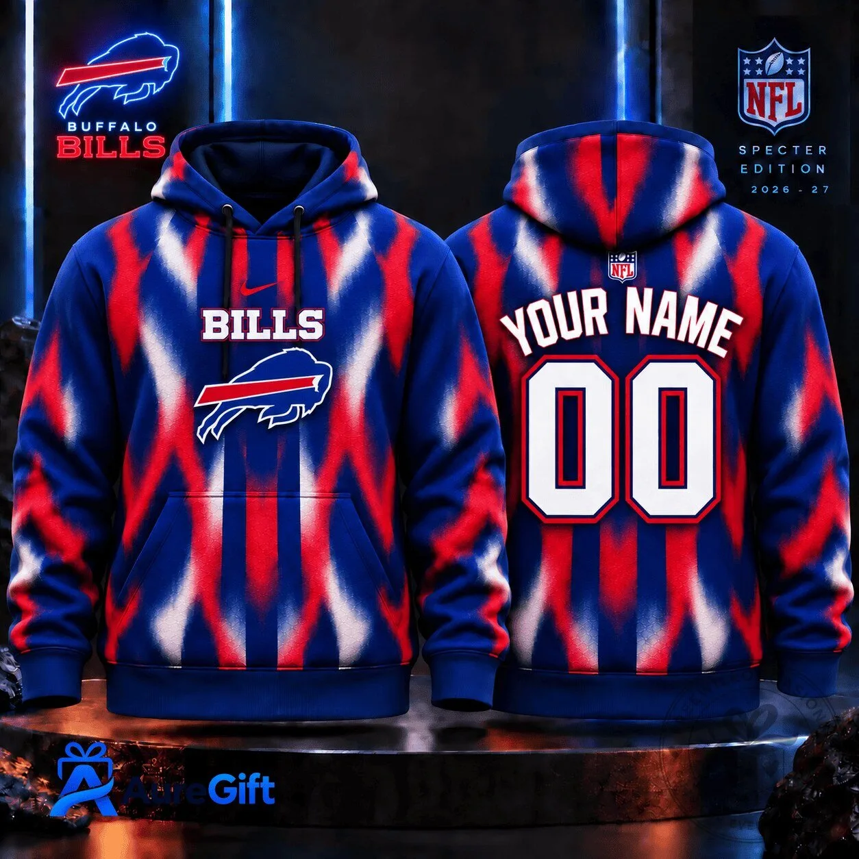 Buffalo Bills NFL Personalized Specter Edition 2026-2027 Hoodie