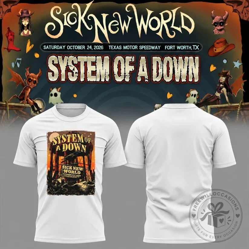 System Of A Down Sick New World Texas Motor Speedway Fort Worth T-Shirt