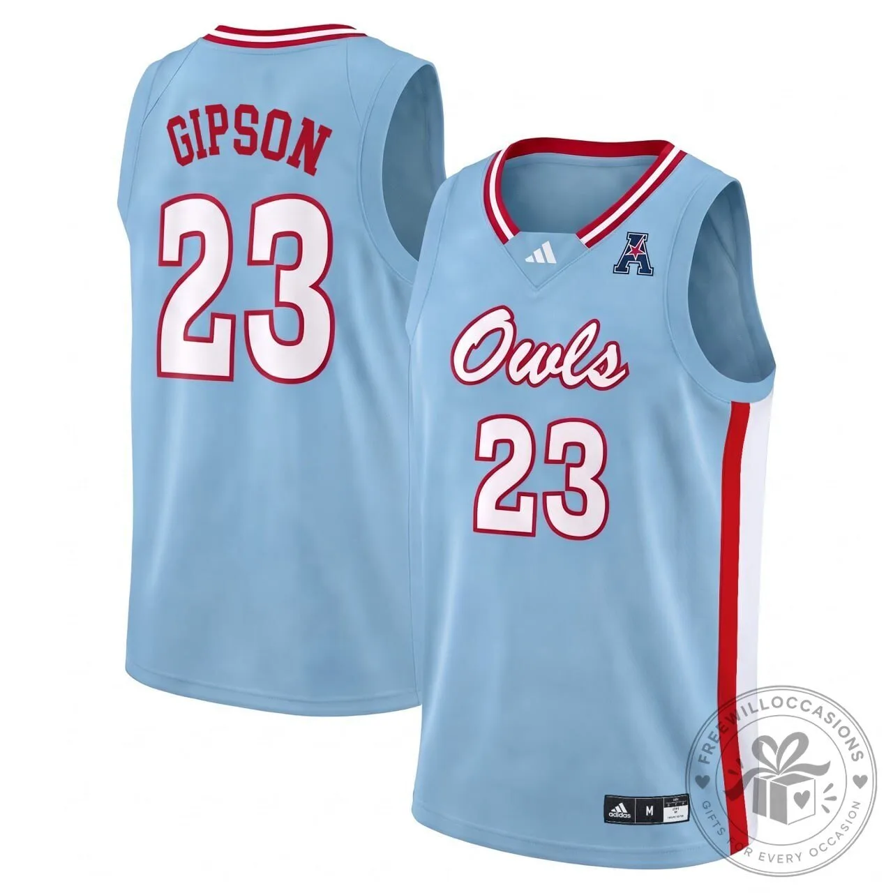 Florida Atlantic Owls Blue Basketball Jersey Number 23 Gipson Stitched 3 Florida Atlantic Owls Blue Basketball Jersey Number 23 Gipson Stitched