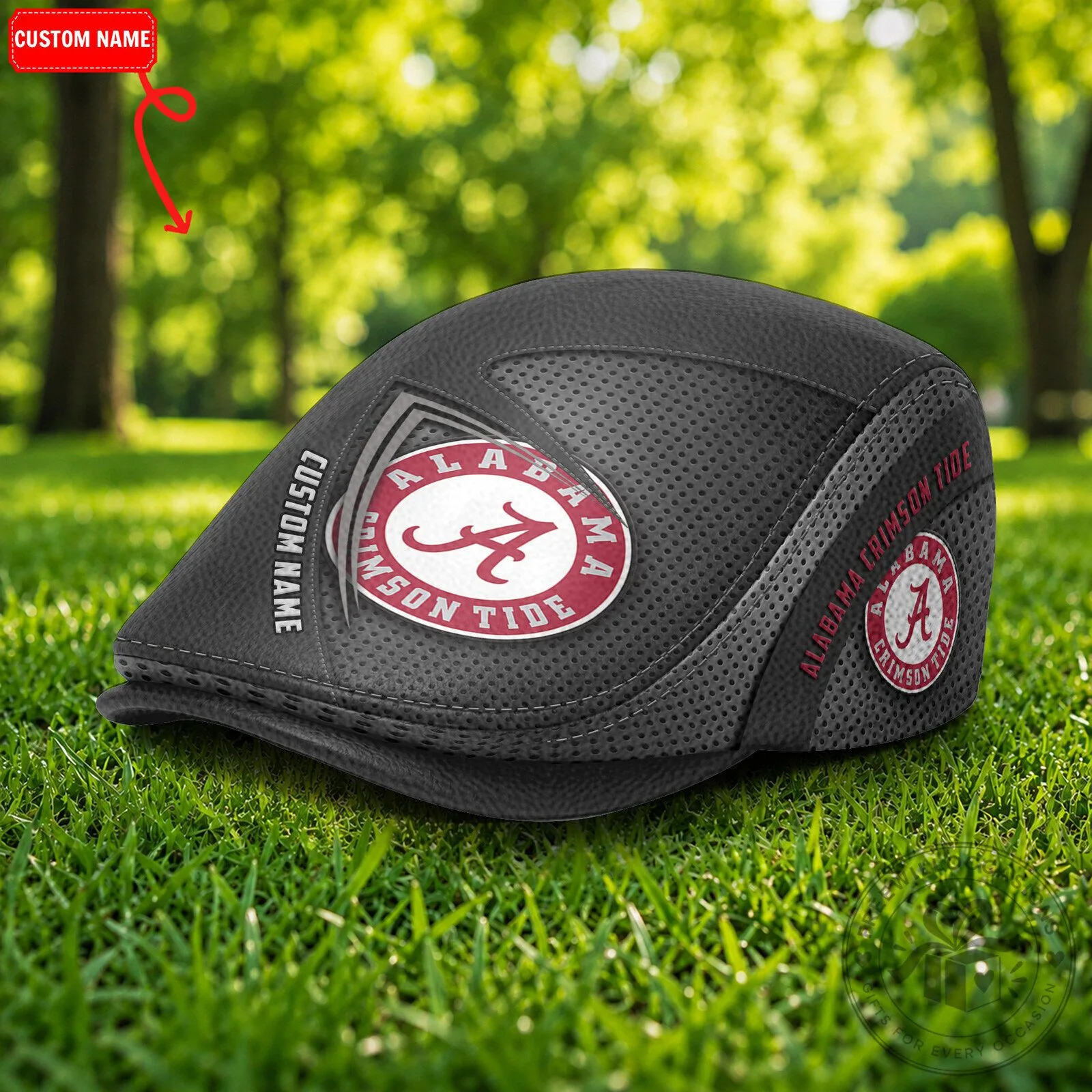 NCAA Golf Flat Cap Hat for Men and Women - Alabama Crimson Tide